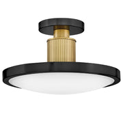 Hinkley 47593 Kiran 1-lt 6" LED Semi-Flush Mount - Black