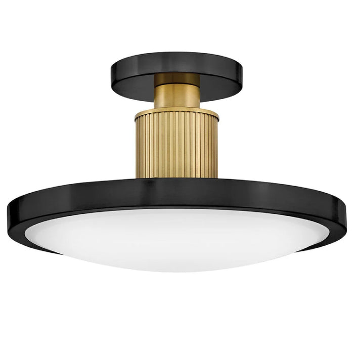 Hinkley 47593 Kiran 1-lt 6" LED Semi-Flush Mount - Black