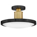 Hinkley 47593 Kiran 1-lt 6" LED Semi-Flush Mount - Black