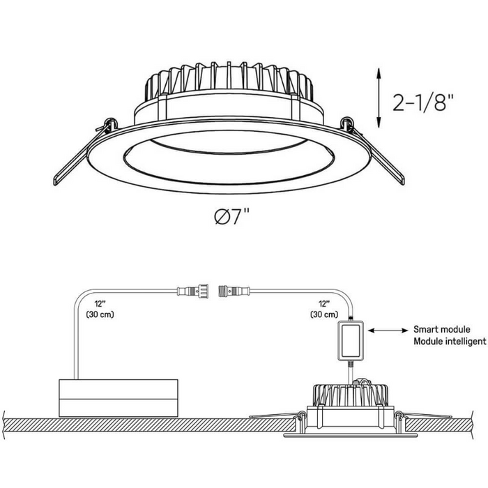 Dals DCP-DDP6 Etch Pro 6" Smart Regressed Recessed Light, RGB+CCT