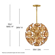 Fredrick Ramond FR46907 Maya 8-lt 20" LED Pendant