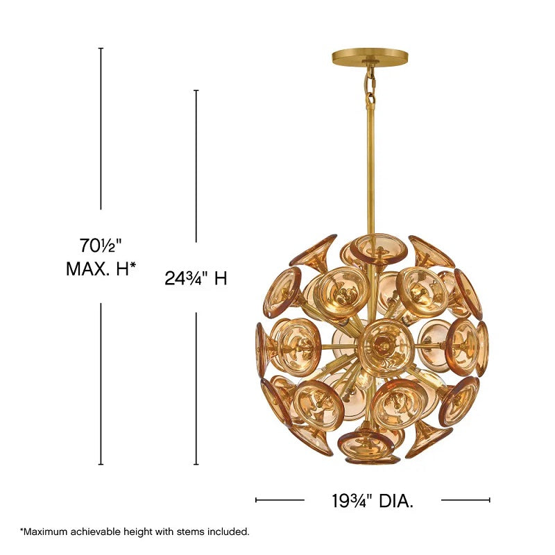 Fredrick Ramond FR46907 Maya 8-lt 20" LED Pendant