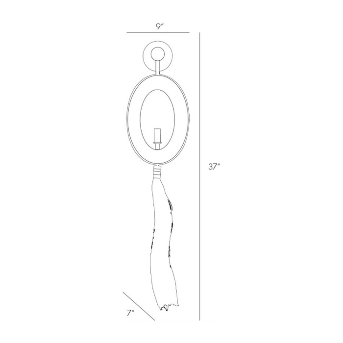Arteriors DD426 Aramis 1-lt 37" Tall Wall Sconce