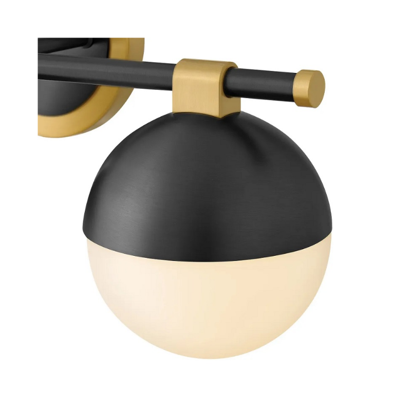 Hinkley 54563 Bowie 3-lt 23" LED Vanity - Lacquered Brass with Black accents
