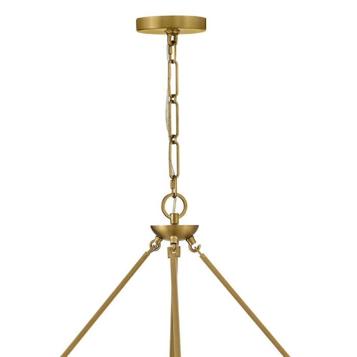 Hinkley 47476 Copley 12-lt 36" LED Chandelier - Lacquered Brass