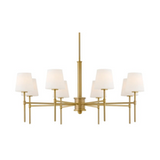Hinkley 46956 Saunders 8-lt 40" LED Chandelier - Lacquered Brass
