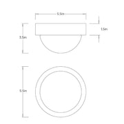 Arteriors DFC Lennon 1-lt 6" LED Flush Mount