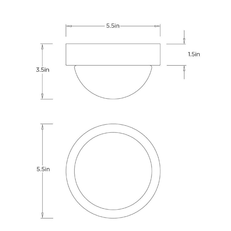 Arteriors DFC Lennon 1-lt 6" LED Flush Mount