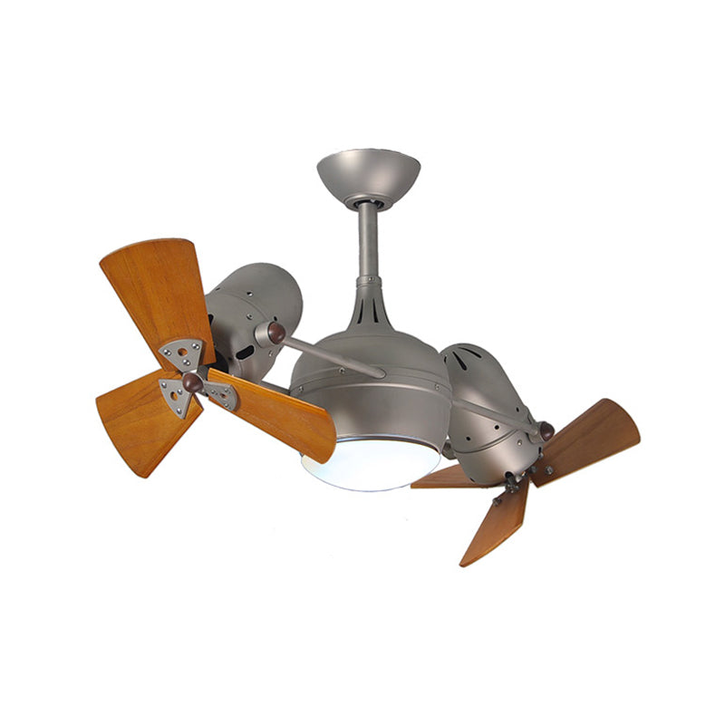 Matthews Fan Dagny LK 41" Ceiling Fan with LED Light, Wood Blades - Brushed Nickel /Mahogany