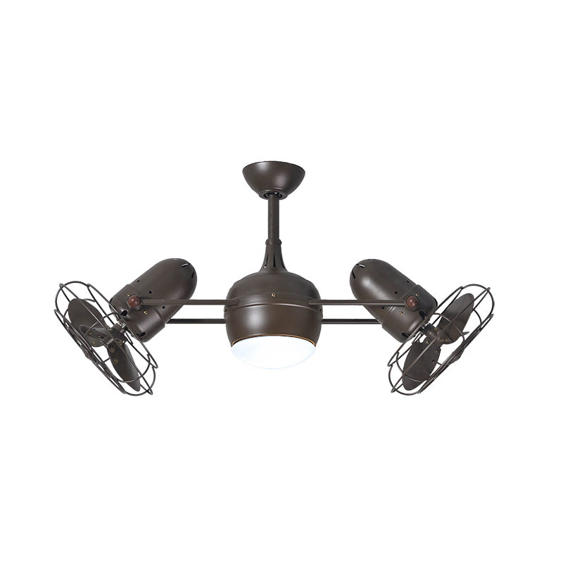 Matthews FanDagny LK 39" Ceiling Fan with LED Light, Decorative Cage - Textured Bronze
