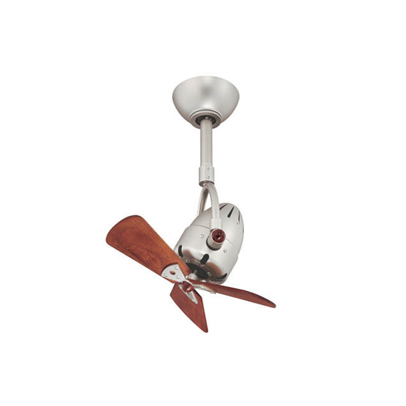 Matthews Fan Diane 16" Ceiling Fan with Wood Blades - Brushed Nickel/Mahogany