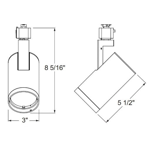 Juno Trac-Lites R620L 15W Adjustable Beam LED Cylinder Track Head