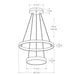 Dals CFPD20-CC Drop 20" LED Pendant, 5CCT Selectable