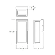 Dals DCP-CGWS Frame 13" Outdoor LED Wall Sconce, RGB+CCT 2200K-4000K