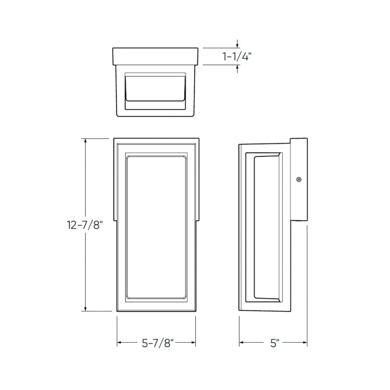 Dals DCP-CGWS Frame 13" Outdoor LED Wall Sconce, RGB+CCT 2200K-4000K
