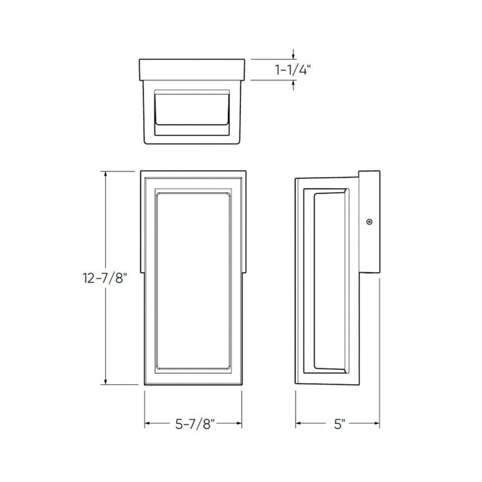 Dals DCP-CGWS Frame 13" Outdoor LED Wall Sconce, RGB+CCT 2200K-4000K