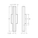 Dals DCP-LWS19 Architect 1-lt 19" Tall LED Wall Sconce
