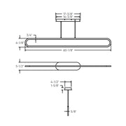 Dals FPD60-CC Atom 1-lt 60" LED Pendant