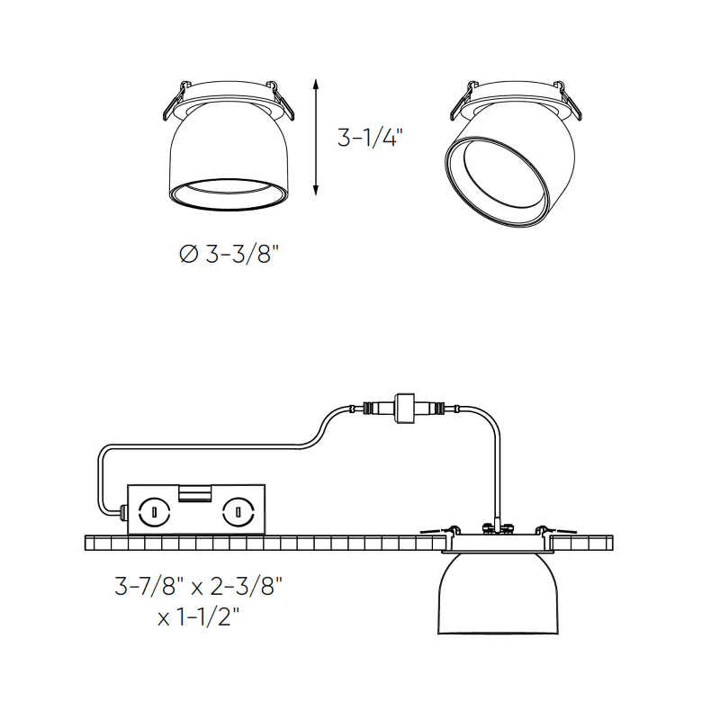 Dals GSP3-CC Horus 12W Gimbal Downlight, 5CCT Selectable