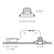 Dals RGR4SQ-CC RGR 4" Square Regressed Downlight, 5CCT Selectable, 120-347V