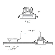 Dals RGR6SQ-CC RGR 6" Square Regressed Downlight, 5CCT Selectable, 120-347V