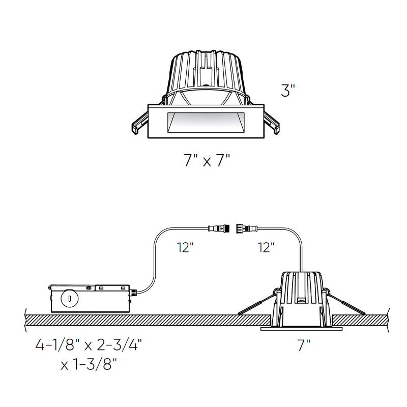 Dals RGR6SQ-CC RGR 6" Square Regressed Downlight, 5CCT Selectable, 120-347V
