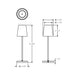 Dals RTL-3C Glam 14" Tall Outdoor Rechargeable Table Lamp