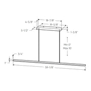 Dals SLPD60-CC Current 1-lt 60" LED Pendant