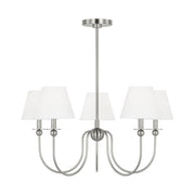 Visual Comfort DJC1255 Elsay 5-lt 30" Medium Chandelier - Brushed Nickel