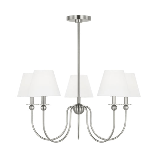 Visual Comfort DJC1255 Elsay 5-lt 30" Medium Chandelier - Brushed Nickel