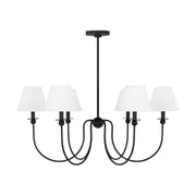 Visual Comfort DJC1246 Elsay 6-lt 36" Large Chandelier - Midnight Black