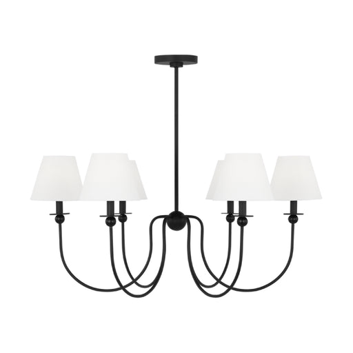 Visual Comfort DJC1246 Elsay 6-lt 36" Large Chandelier - Midnight Black