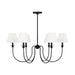 Visual Comfort DJC1246 Elsay 6-lt 36" Large Chandelier - Midnight Black