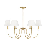 Visual Comfort DJC1246 Elsay 6-lt 36" Large Chandelier - Satin Brass