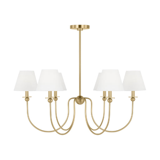Visual Comfort DJC1246 Elsay 6-lt 36" Large Chandelier - Satin Brass