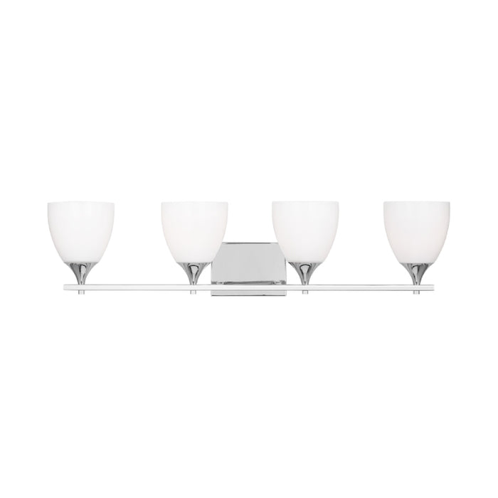 Visual Comfort DJV1024 Toffino 4-lt 36" Vanity Light - Chrome Milk Glass