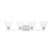 Visual Comfort DJV1024 Toffino 4-lt 36" Vanity Light - Chrome Milk Glass
