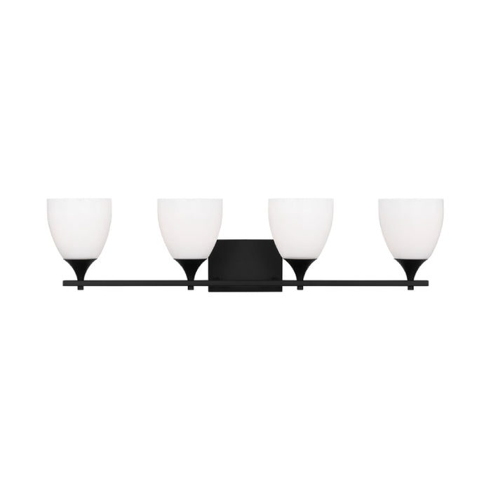 Visual Comfort DJV1024 Toffino 4-lt 36" Vanity Light - Midnight Black Milk Glass