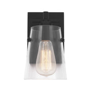 Visual Comfort DJV1031 Crofton 1-lt 9" Tall Small Wall Sconce - Midnight Black Clear Glass