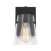 Visual Comfort DJV1031 Crofton 1-lt 9" Tall Small Wall Sconce - Midnight Black Clear Glass