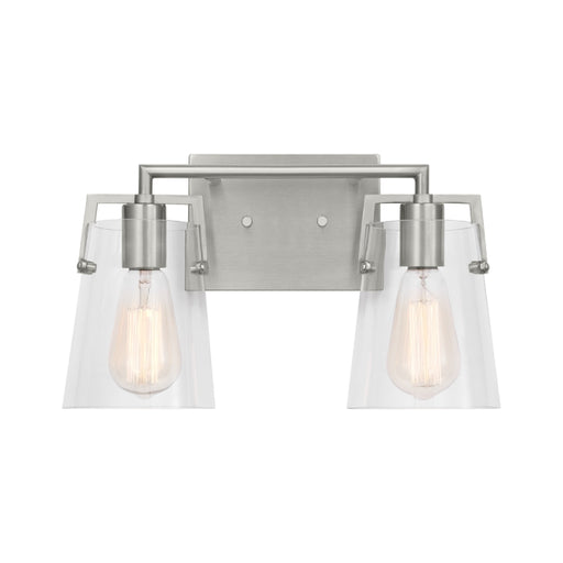 Visual Comfort DJV1032 Crofton 2-lt 15" Vanity Light - Brushed Steel
