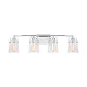 Visual Comfort DJV1034 Crofton 4-lt 33" Vanity Light - Chrome Clear Glass