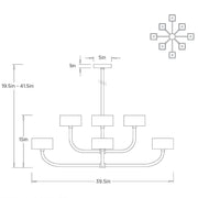 Arteriors DLC40 Louis 8-lt 40" Chandelier