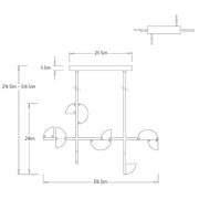 Arteriors DLC41 Nova 14-lt 40" LED Chandelier