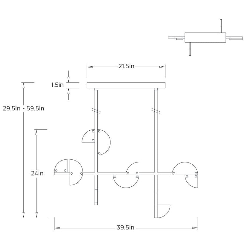 Arteriors DLC41 Nova 14-lt 40" LED Chandelier