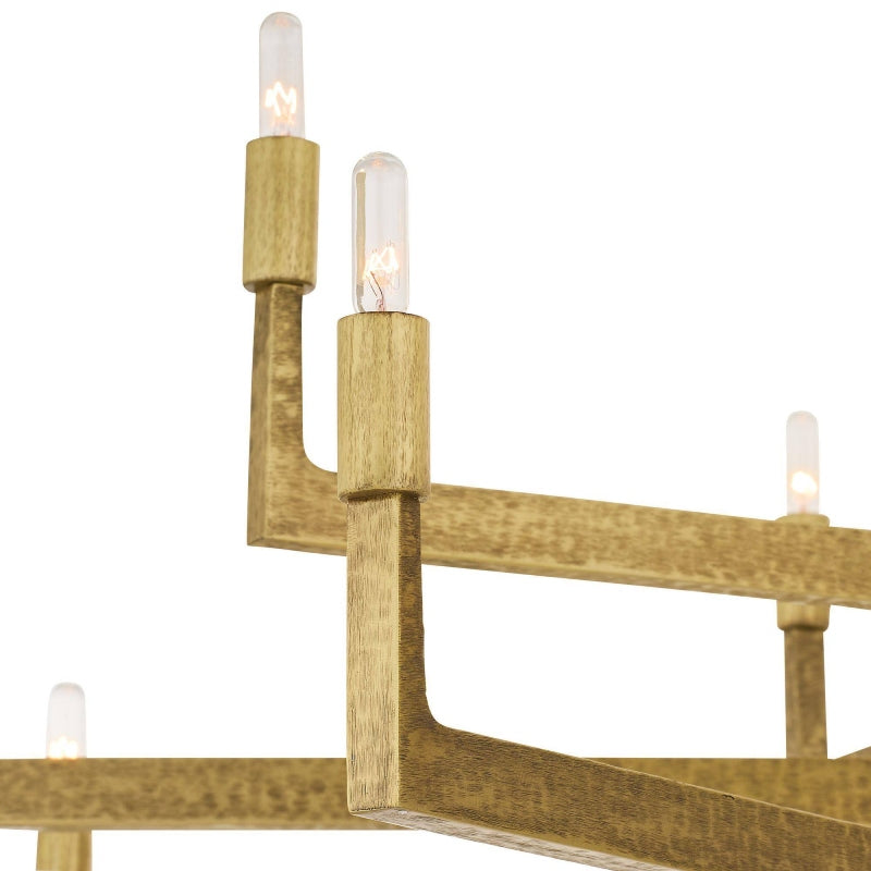 Arteriors DLC Griff 12-lt 56" Chandelier - Antique Brass