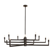 Arteriors DLC Griff 12-lt 56" Chandelier - English Bronze