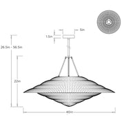 Arteriors DLI10 Lexa 3-lt 40" Pendant