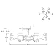 Arteriors DLI12 Natasha 9-lt 43" Chandelier