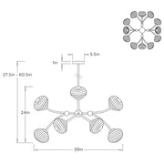 Arteriors DLI15 Merrick 12-lt 39" Chandelier